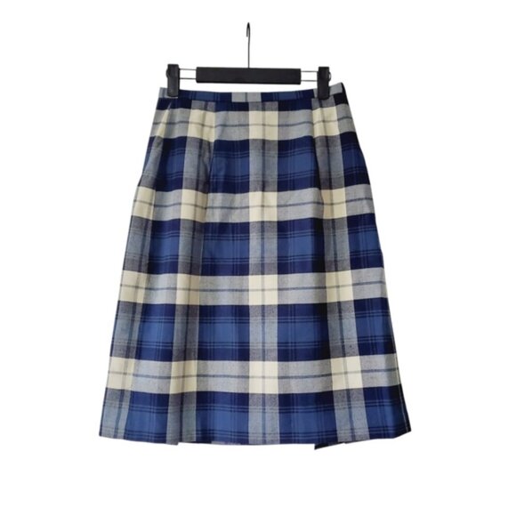 Eddie Bauer Plaid Preppy Equestrian Clueless Academia Wrap Skirt 4 - Picture 2 of 7
